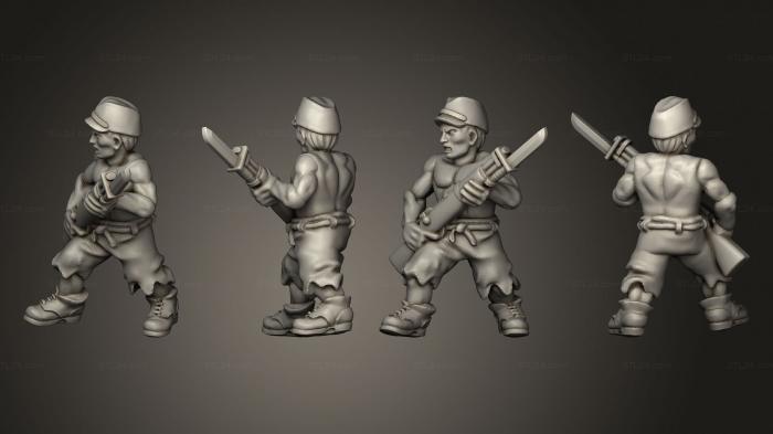 Military figurines (INFANTRY LAST DEFENDER C, STKW_8083) 3D models for cnc