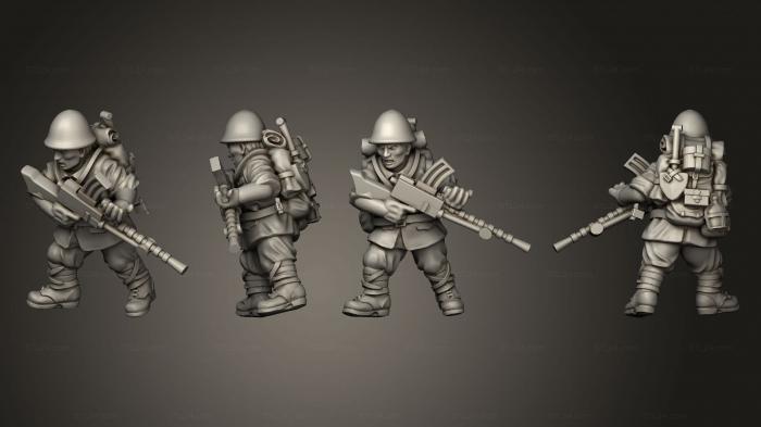 Статуэтки военные (СТРЕЛОК ПЕХОТНОГО ПУЛЕМЕТА LMG, STKW_8095) 3D модель для ЧПУ станка