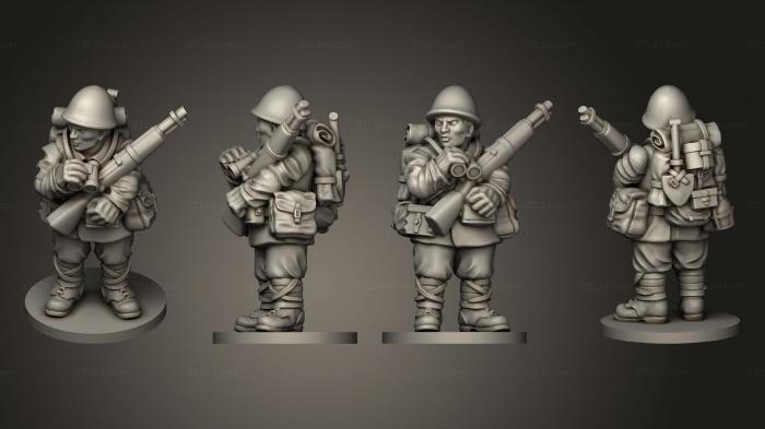 Military figurines (INFANTRY OBSERVERS 15 OBSERVER B, STKW_8118) 3D models for cnc
