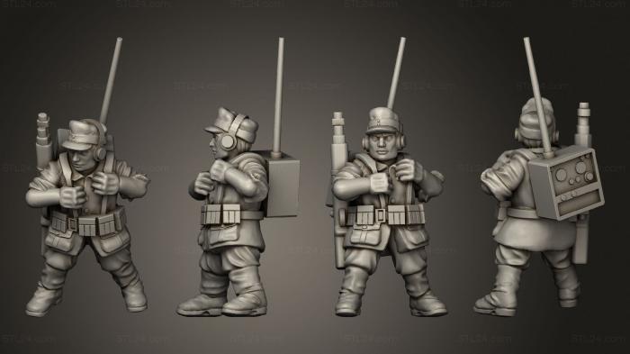 Military figurines (INFANTRY RADIO OPERATORS GER A, STKW_8136) 3D models for cnc