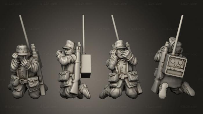 Military figurines (INFANTRY RADIO OPERATORS GER B, STKW_8137) 3D models for cnc