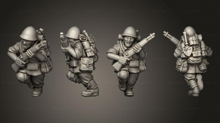 Military figurines (INFANTRY RIFLEMAN A, STKW_8138) 3D models for cnc