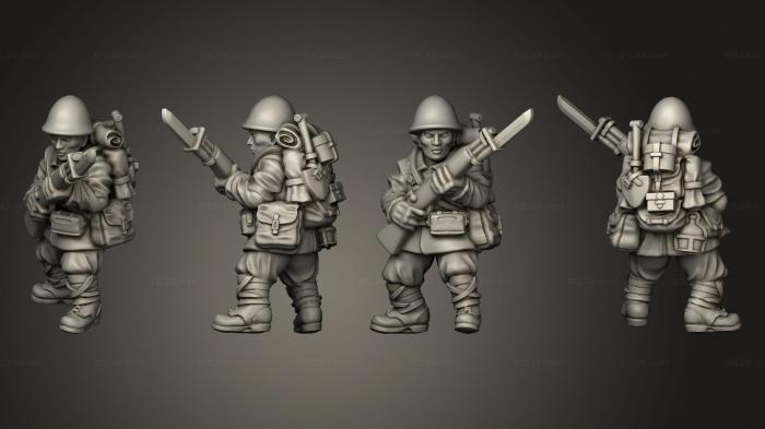 Military figurines (INFANTRY RIFLEMAN B, STKW_8139) 3D models for cnc