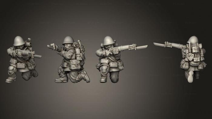 Military figurines (INFANTRY RIFLEMAN E, STKW_8142) 3D models for cnc