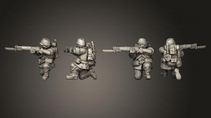 Military figurines (INFANTRY RIFLEMAN I, STKW_8146) 3D models for cnc
