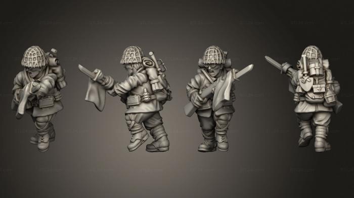 Military figurines (INFANTRY RIFLEMAN K, STKW_8148) 3D models for cnc