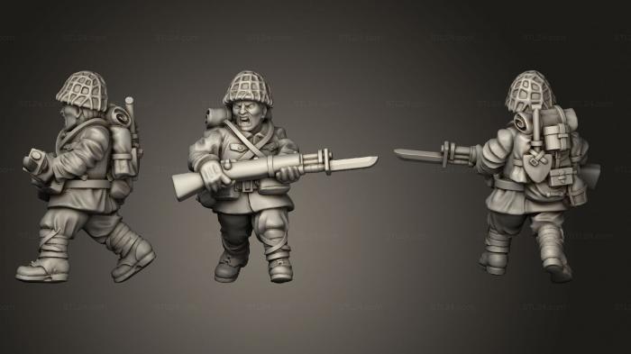 Military figurines (INFANTRY RIFLEMAN L, STKW_8149) 3D models for cnc