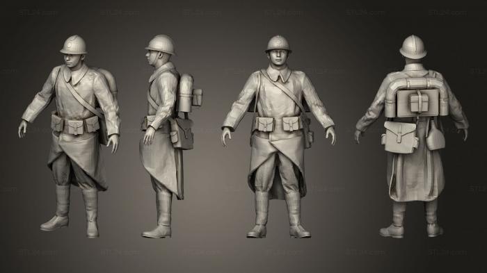Military figurines (Infantry Berthier, STKW_8156) 3D models for cnc