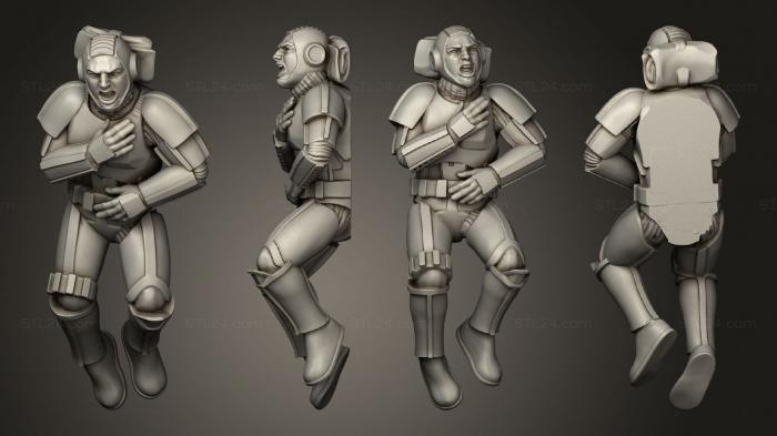 Military figurines (injured trooper 1, STKW_8168) 3D models for cnc