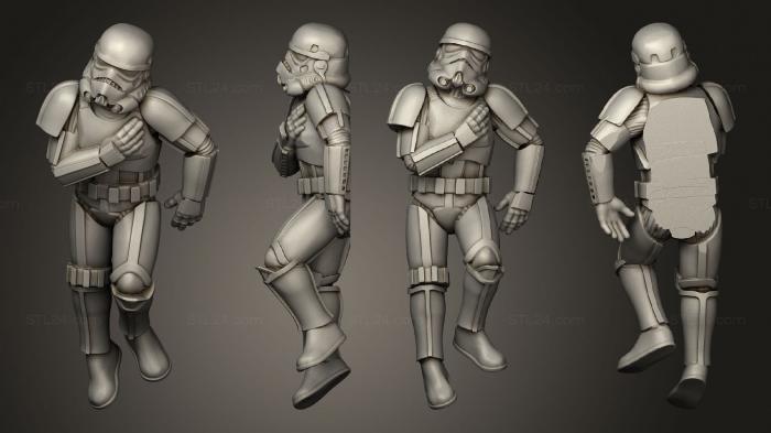 Military figurines (injured trooper 2, STKW_8169) 3D models for cnc