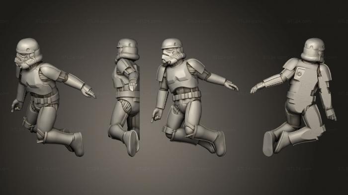 Military figurines (injury pose 3, STKW_8170) 3D models for cnc