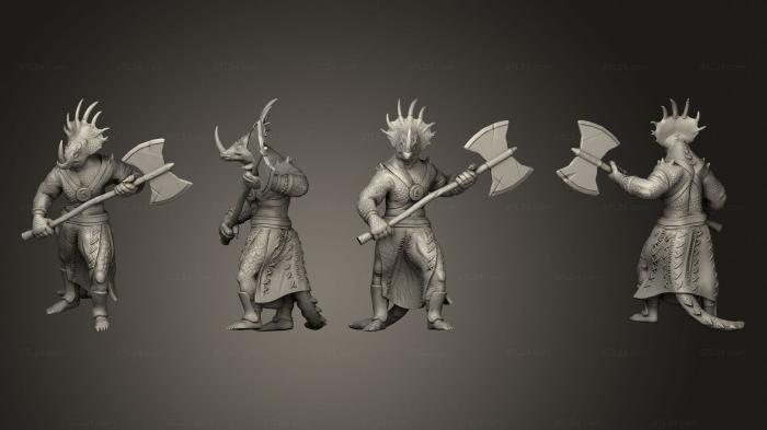 Military figurines (inosaur Tribe Axe, STKW_8171) 3D models for cnc