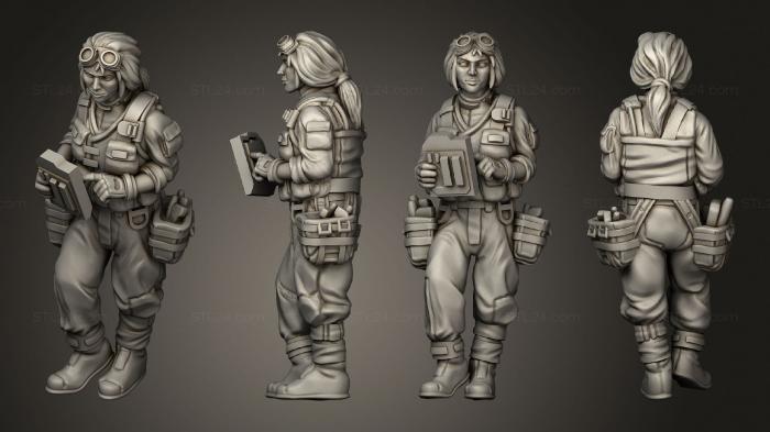 Military figurines (insurgent hangar crew 02, STKW_8181) 3D models for cnc