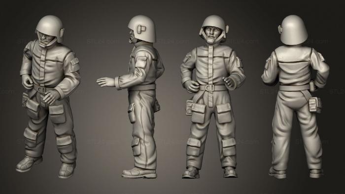 Military figurines (insurgent hangar crew 2, STKW_8182) 3D models for cnc