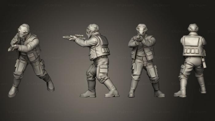 Military figurines (Insurgent navy troopers pose 4, STKW_8190) 3D models for cnc