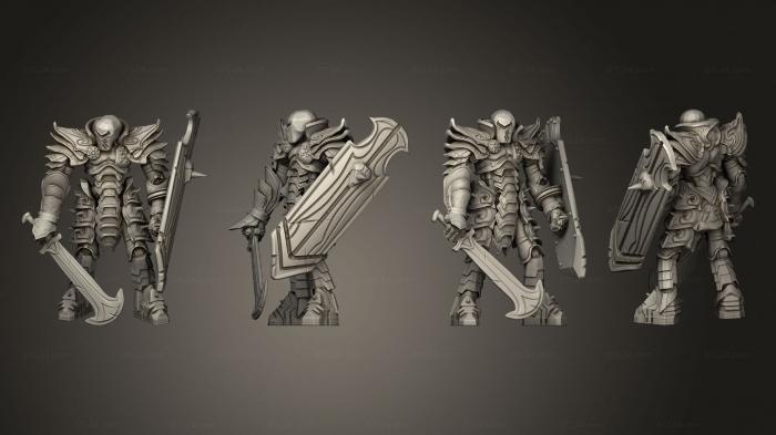 Military figurines (Iron Golem Sword Shield Large, STKW_8202) 3D models for cnc
