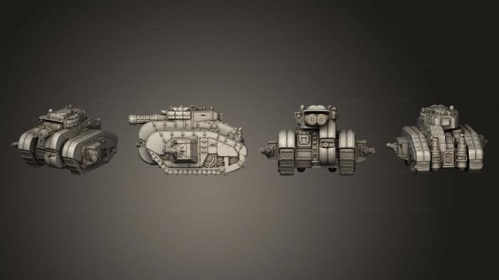 Military figurines (Iron Mastodon Battle Tank, STKW_8213) 3D models for cnc