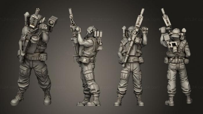 Military figurines (JAKE ROBERTS HUMAN SPACE MARINE, STKW_8240) 3D models for cnc