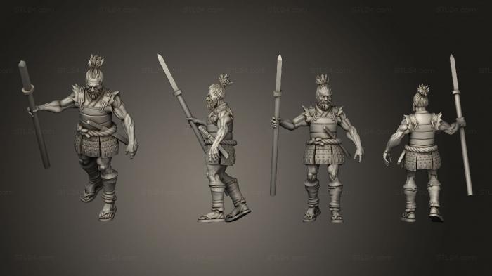 Military figurines (japanese lancer soldier, STKW_8241) 3D models for cnc