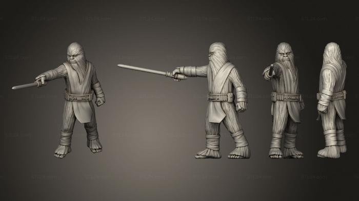 Military figurines (Jedi Knight Leader Wookie, STKW_8253) 3D models for cnc