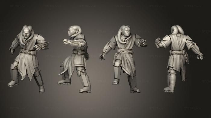 Military figurines (Jedi Knight Squad Alien, STKW_8255) 3D models for cnc