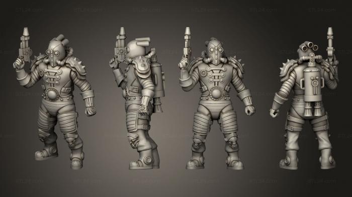 Military figurines (Jetpack Bandit Pistol, STKW_8258) 3D models for cnc