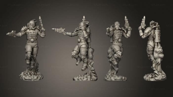 Military figurines (Jetpack Bandit Shooting, STKW_8260) 3D models for cnc
