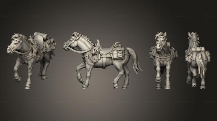 Military figurines (Join or Die COWBOY HORSE 01, STKW_8310) 3D models for cnc