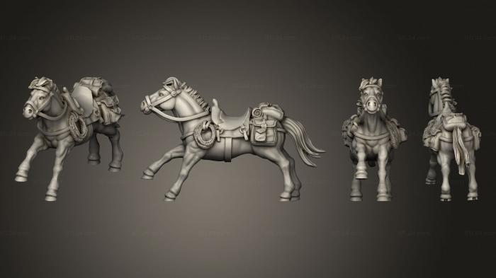 Military figurines (Join or Die COWBOY HORSE 04, STKW_8313) 3D models for cnc