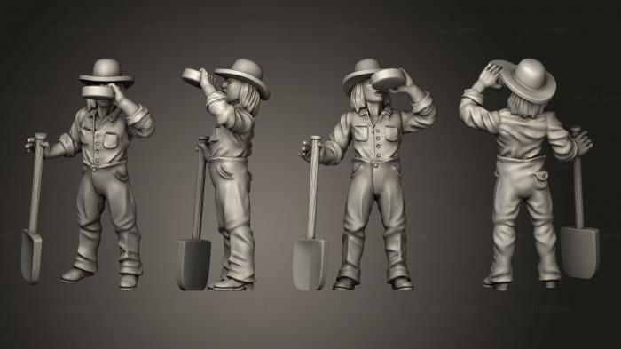 Military figurines (Join or Die GOLD DIGGER 03, STKW_8336) 3D models for cnc