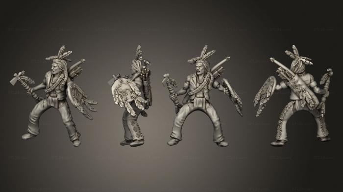 Military figurines (Join or Die SIOUX RIDER 02, STKW_8403) 3D models for cnc