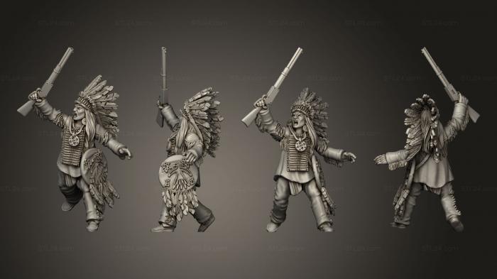 Military figurines (Join or Die SIOUX WARRIOR 03, STKW_8411) 3D models for cnc