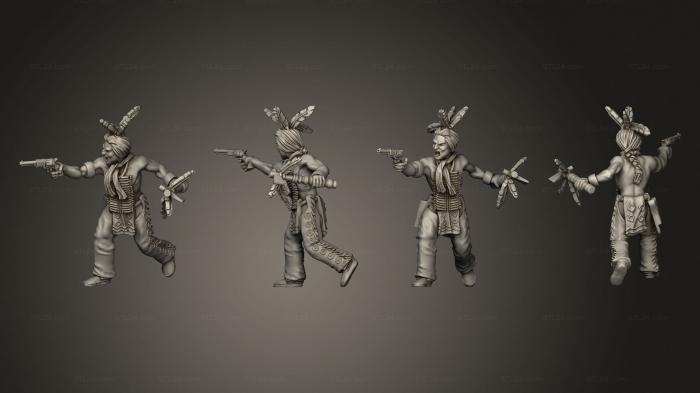 Military figurines (Join or Die SIOUX WARRIOR 04, STKW_8412) 3D models for cnc