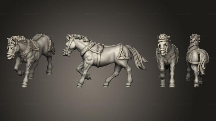 Military figurines (Join or Die STAGECOACH HORSE 01, STKW_8417) 3D models for cnc
