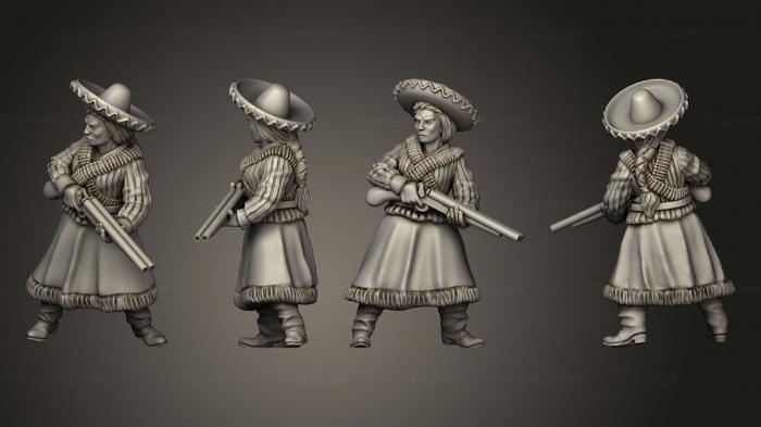 Military figurines (Join or Die WOMAN GUNSLINGER 02, STKW_8423) 3D models for cnc