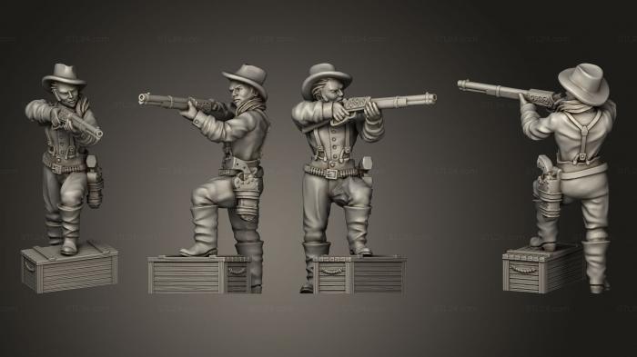 Military figurines (Join or Die WOMAN GUNSLINGER 05, STKW_8426) 3D models for cnc