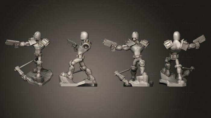 Military figurines (Judge dredd, STKW_8434) 3D models for cnc