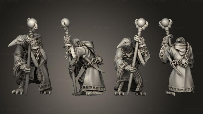 Military figurines (Kenku Wizard Old, STKW_8512) 3D models for cnc