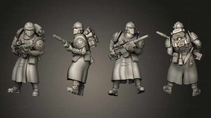 Military figurines (Knights Heavy Blaster Rifles 001, STKW_8630) 3D models for cnc