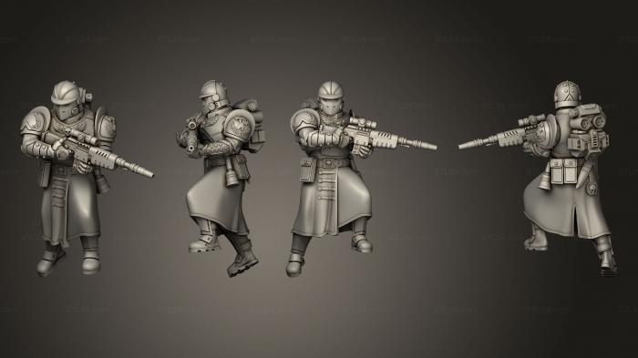 Military figurines (Knights Heavy Blaster Rifles 005, STKW_8634) 3D models for cnc