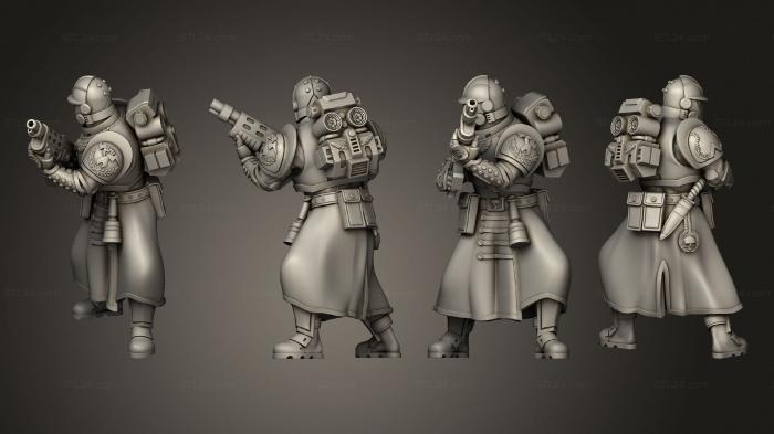 Military figurines (Knights Shotguns 001, STKW_8640) 3D models for cnc