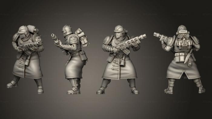 Military figurines (Knights Shotguns 002, STKW_8641) 3D models for cnc