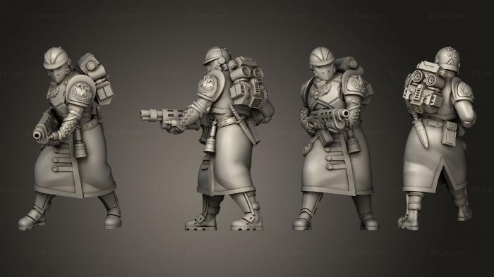 Military figurines (Knights Shotguns 004, STKW_8643) 3D models for cnc