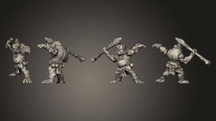 Military figurines (koa toa spears, STKW_8655) 3D models for cnc