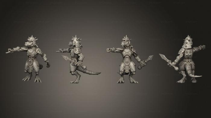 Military figurines (Kobolds of Yao Long Temple hand Baton L 004, STKW_8714) 3D models for cnc