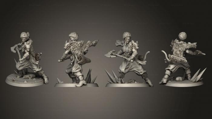 Military figurines (Kossack base pose 1, STKW_8754) 3D models for cnc