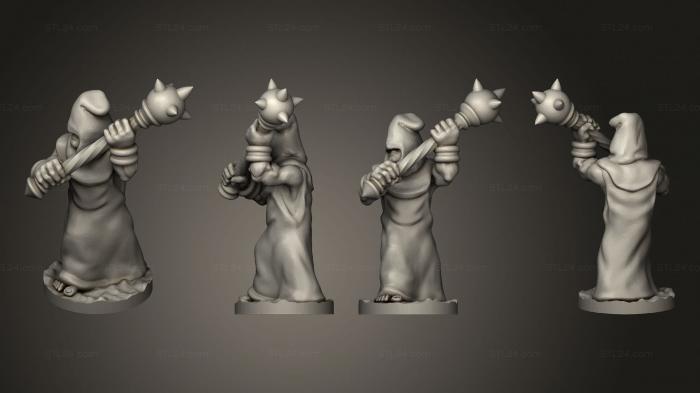 Military figurines (kultist 9, STKW_8791) 3D models for cnc