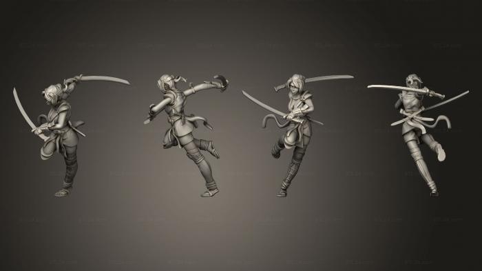 Military figurines (Kunoichi Running, STKW_8803) 3D models for cnc