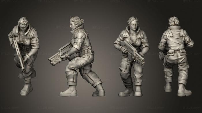 Military figurines (Lana Action Pose, STKW_8826) 3D models for cnc