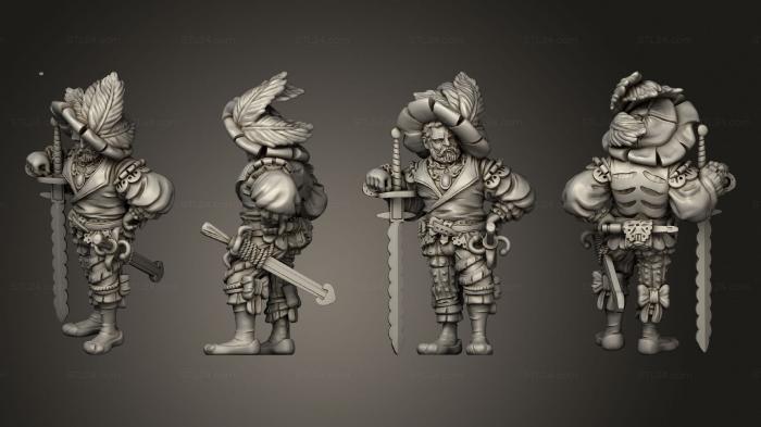 Military figurines (Landsknecht, STKW_8833) 3D models for cnc